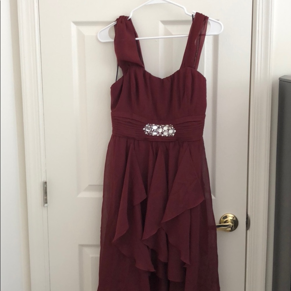 Venus high low Burgundy dress